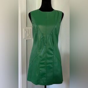 Chic Green Sleeveless Mini Dress